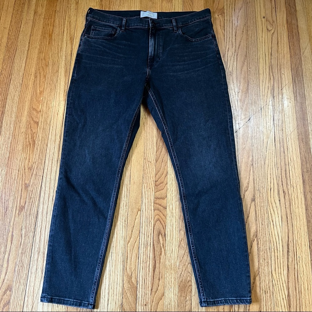 Everlane Sz 32 Mid Rise Washed Black Skinny Jeans Women Meas 36x28